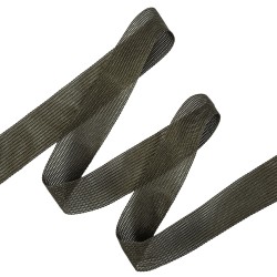 Окантовочная лента-бейка, цвет Тёмно-Серый 22мм (на отрез) в Феодосия