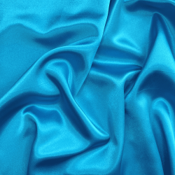 *Ткань Атлас-сатин, цвет Голубой (на отрез)  в Феодосия