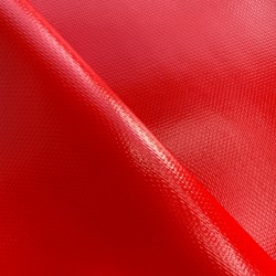 Ткань ПВХ 600 гр/м2 плотная (Ширина 1,5м), цвет Красный (на отрез) в Феодосия