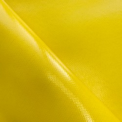 Ткань ПВХ 600 гр/м2 плотная (Ширина 1,5м), цвет Жёлтый (на отрез) в Феодосия