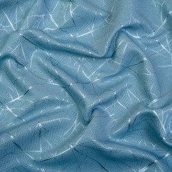 Ткань Блэкаут для штор светозатемняющая 75% &quot;Ледовое тиснение, Голубой&quot; (на отрез)  в Феодосия