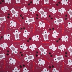Ткань Oxford 600D PU (Ширина 1,48м), принт &quot;Белые мишки&quot; (на отрез) в Феодосия