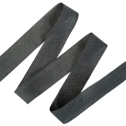 Окантовочная лента-бейка, цвет Чёрный 22мм (на отрез) в Феодосия