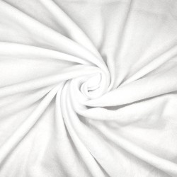 Ткань Флис Односторонний 130 гр/м2 (Ширина 150см), цвет Белый (на отрез) в Феодосия