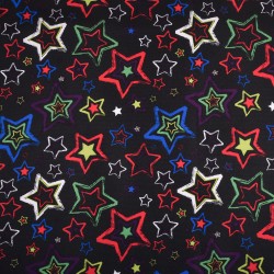 Ткань Oxford 600D PU (Ширина 1,48м), принт &quot;Звезды на черном&quot; (на отрез) в Феодосия