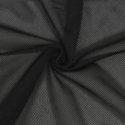 Трикотажная Сетка 75 г/м2, цвет Черный (на отрез)  в Феодосия
