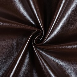 Ткань Дерматин (Кожзам) для мебели (Ширина 138см), цвет Темно-Коричневый (на отрез) в Феодосия