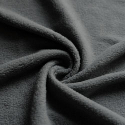Ткань Флис Односторонний 130 гр/м2, цвет Серый (на отрез)  в Феодосия
