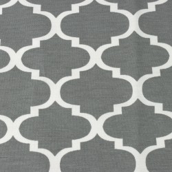 Интерьерная ткань Дак (DUCK) (ширина 1,8м), принт &quot;Белый Орнамент&quot; (на отрез) в Феодосия