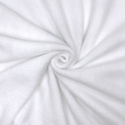 Ткань Флис Двусторонний 280 гр/м2 (Ширина 150см), цвет Белый (на отрез) в Феодосия