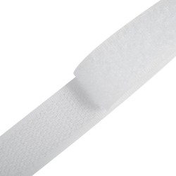 Контактная лента 25мм цвет Белый (велькро-липучка, на отрез) в Феодосия