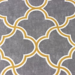 Интерьерная ткань Дак (DUCK) (ширина 1,8м), принт &quot;Орнамент на Сером&quot; (на отрез) в Феодосия