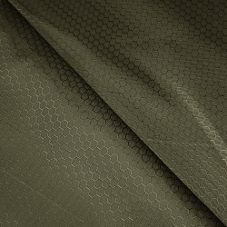 Ткань Oxford 300D PU Рип-Стоп СОТЫ, цвет Хаки (на отрез) в Феодосия