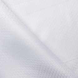 Ткань Оксфорд 300D PU Рип-Стоп СОТЫ, цвет Белый (на отрез)  в Феодосия