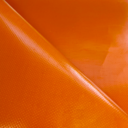 Ткань ПВХ 450 гр/м2 (Ширина 1,6м), цвет Оранжевый (на отрез) в Феодосия