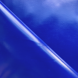 Ткань ПВХ 450 гр/м2, Синий (Ширина 160см), на отрез  в Феодосия